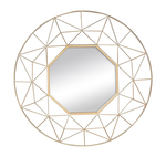 Gold Geometric Mirror