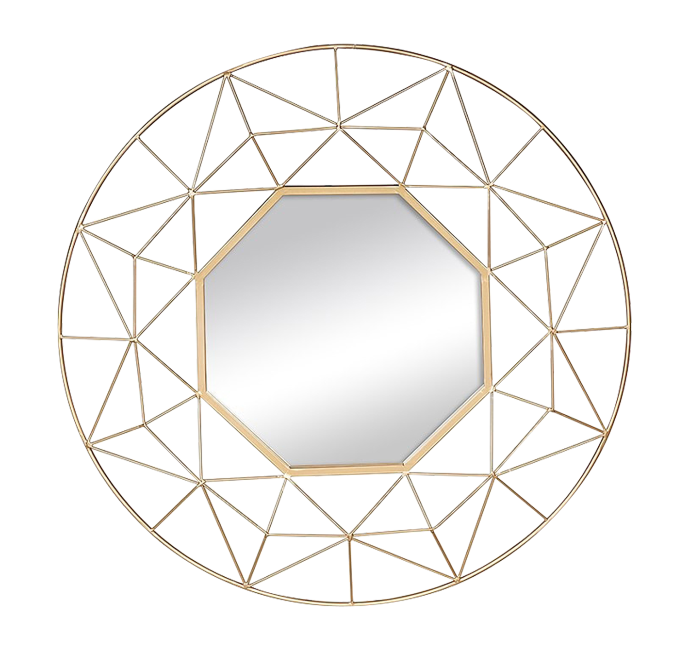 Gold Geometric Mirror