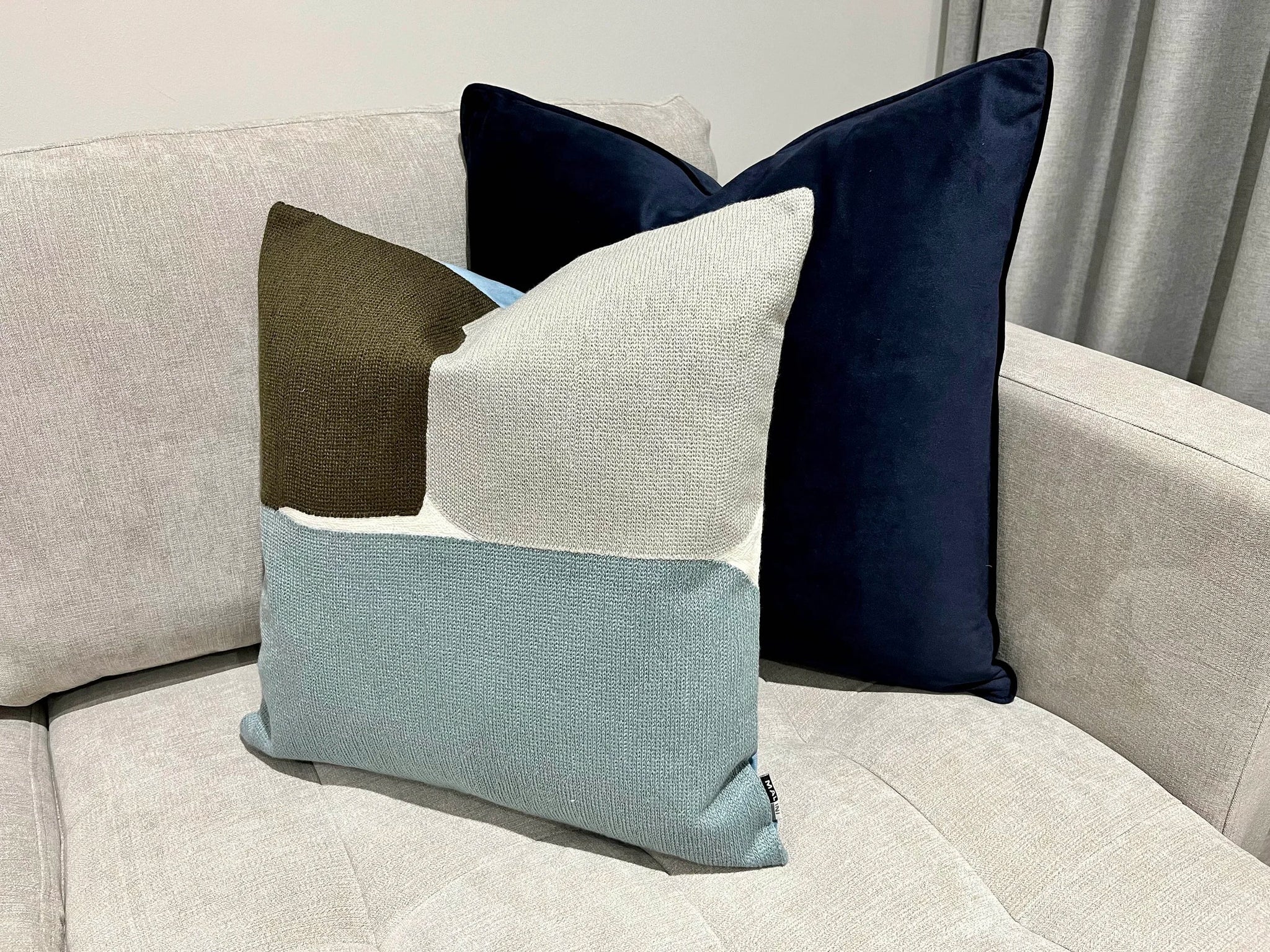 Blue & Grey Cushion Set