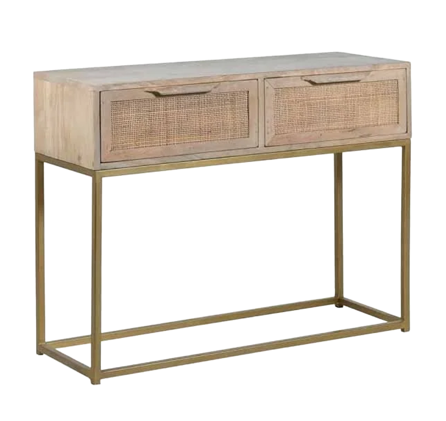 Cane Console Table