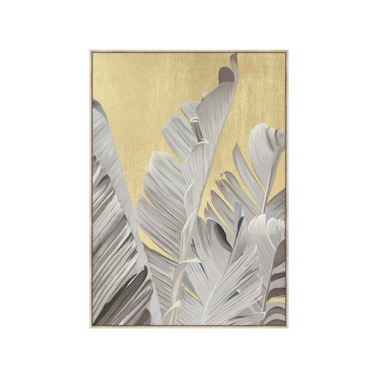 Golden Palms Framed Canvas