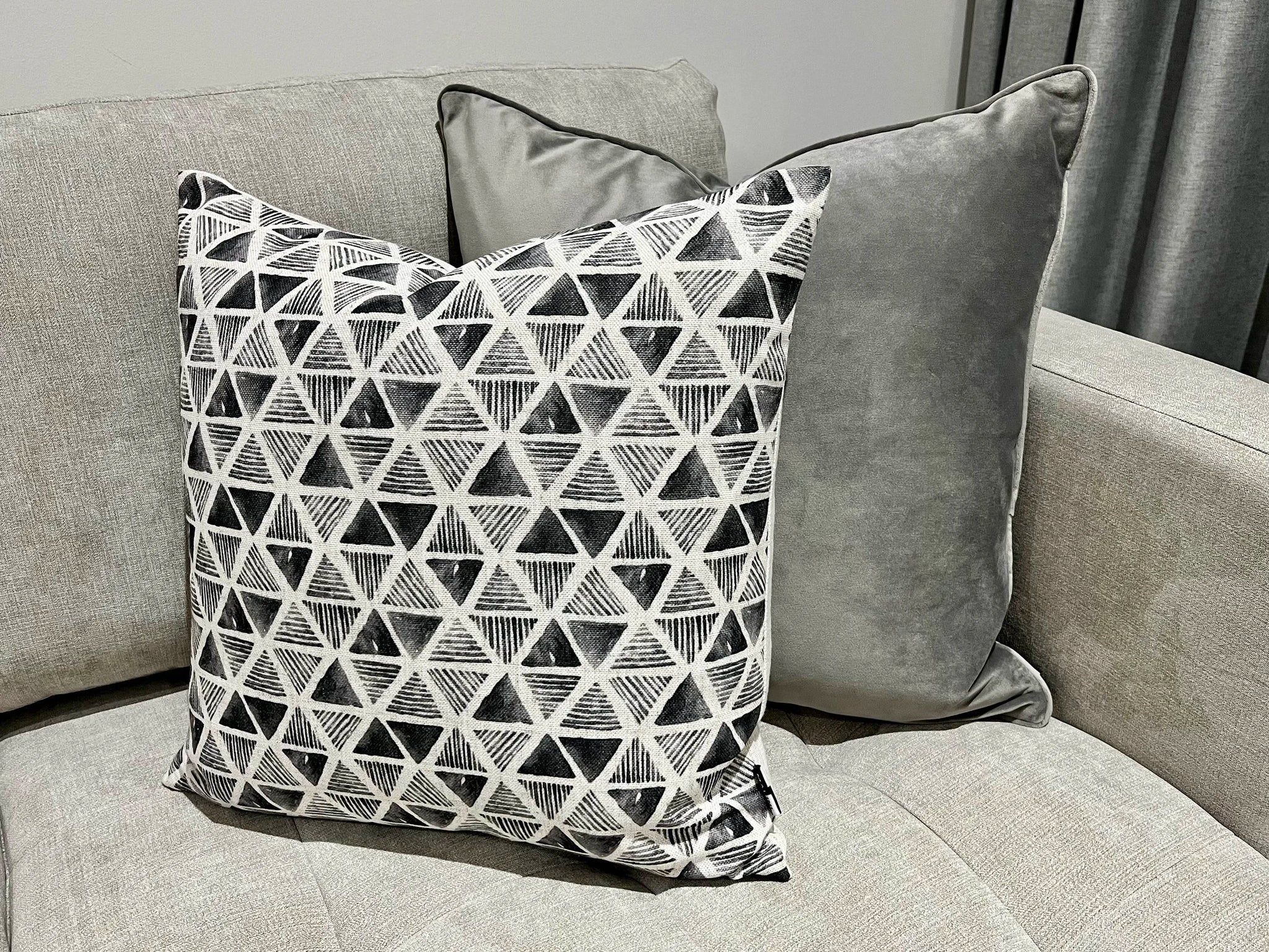 Grey & Ivory Cushion Set