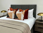 Burnt Orange & Taupe Cushion & Bedspread Pack