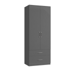 Kent Grey 2 Drawer Wardrobe