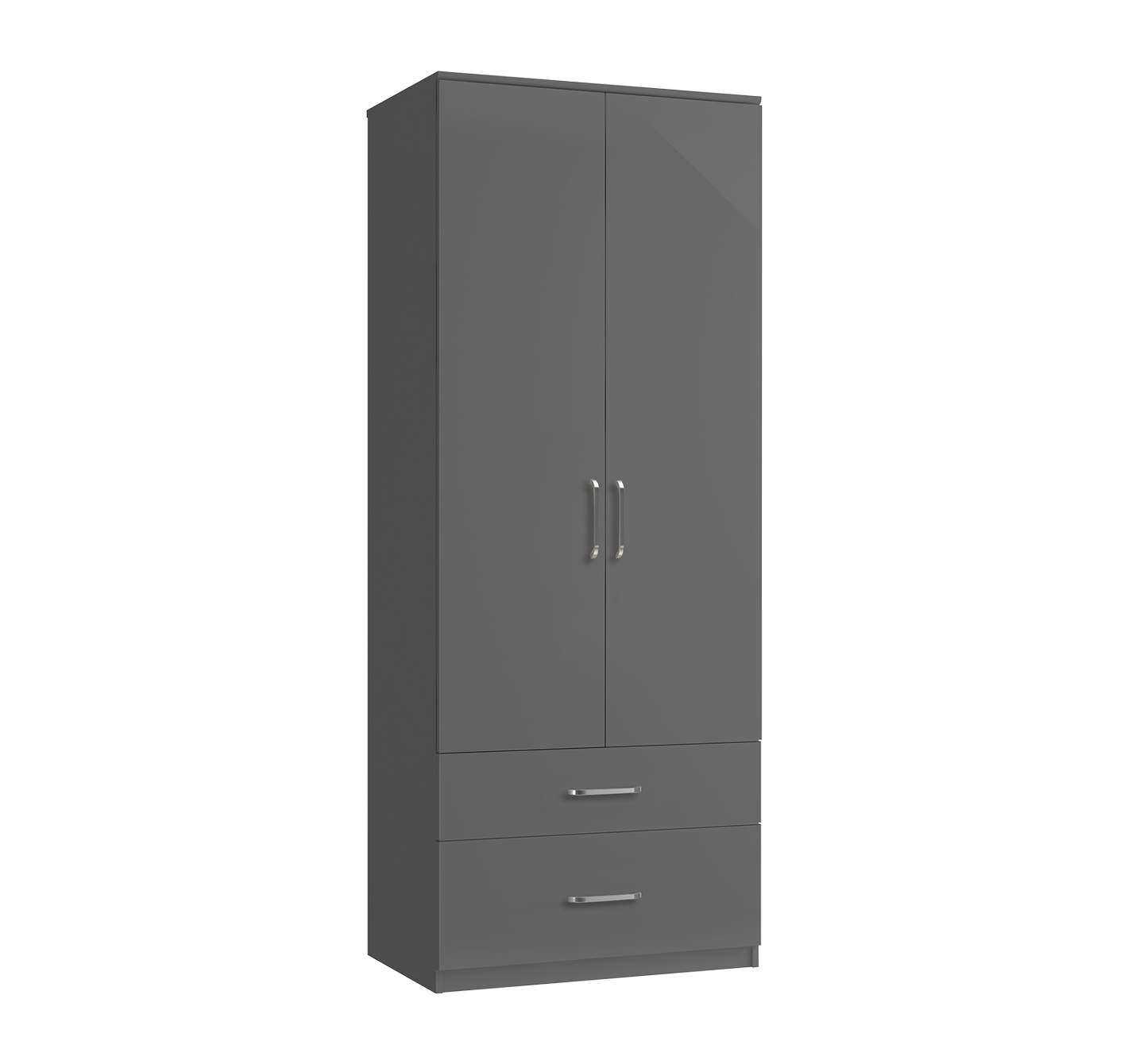 Kent Grey 2 Drawer Wardrobe